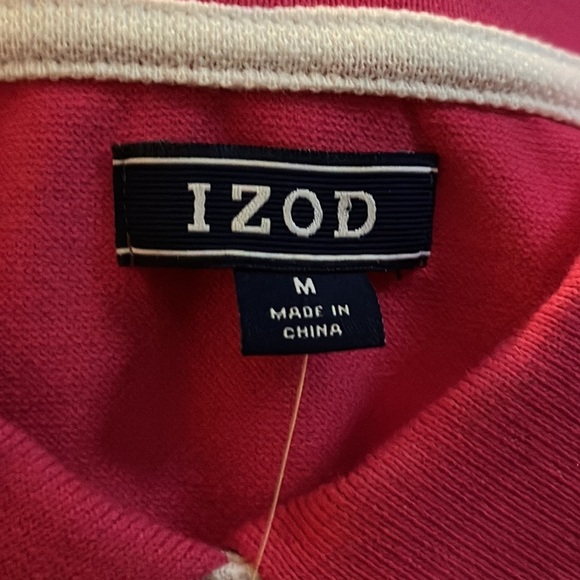 Izod Color Block Polo Mini Tennis Dress Blue Pink White NWT Medium IKU601 - Picture 9 of 12